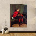 Canvas print My second sermon, Millais John Everett