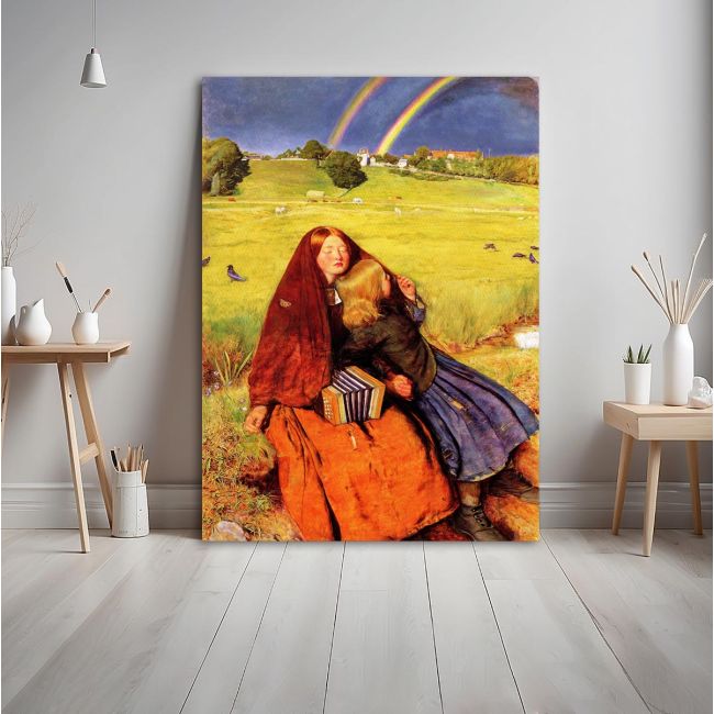 Canvas print The blind girl, Millais John Everett