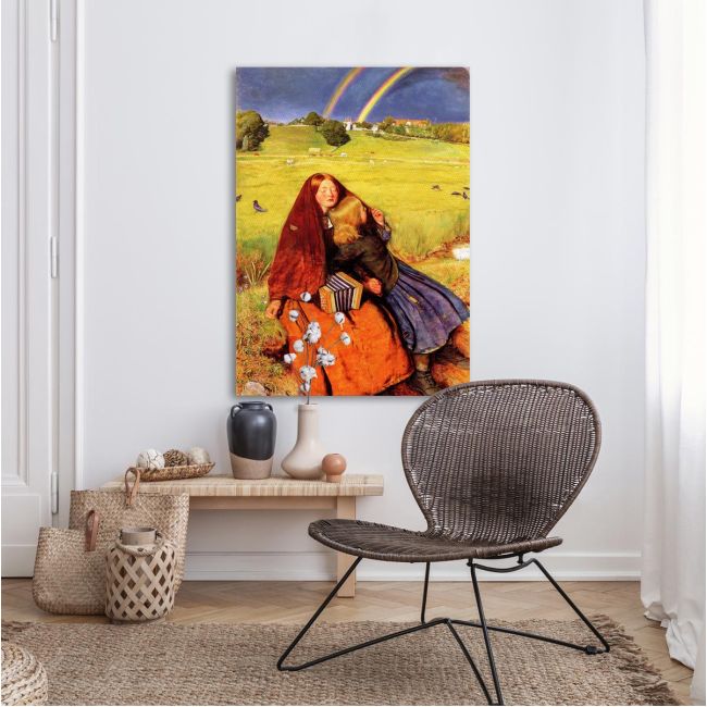 Canvas print The blind girl, Millais John Everett