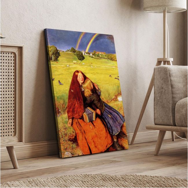 Canvas print The blind girl, Millais John Everett