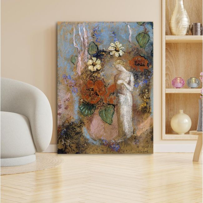 Canvas print Virgin with veil, Redon Odilon