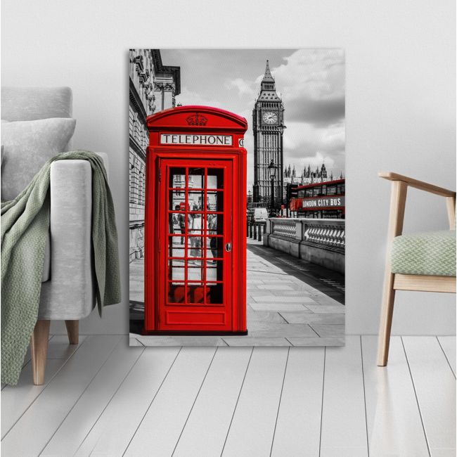 Canvas print London, Red London