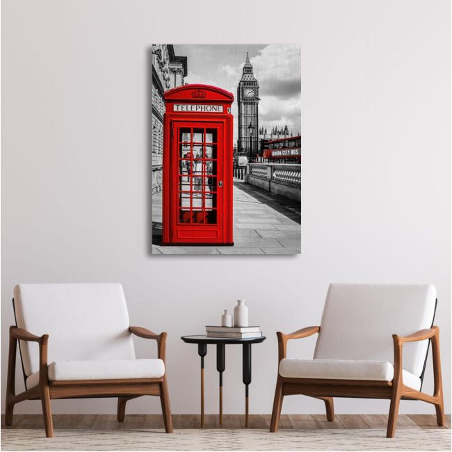 Canvas print London, Red London