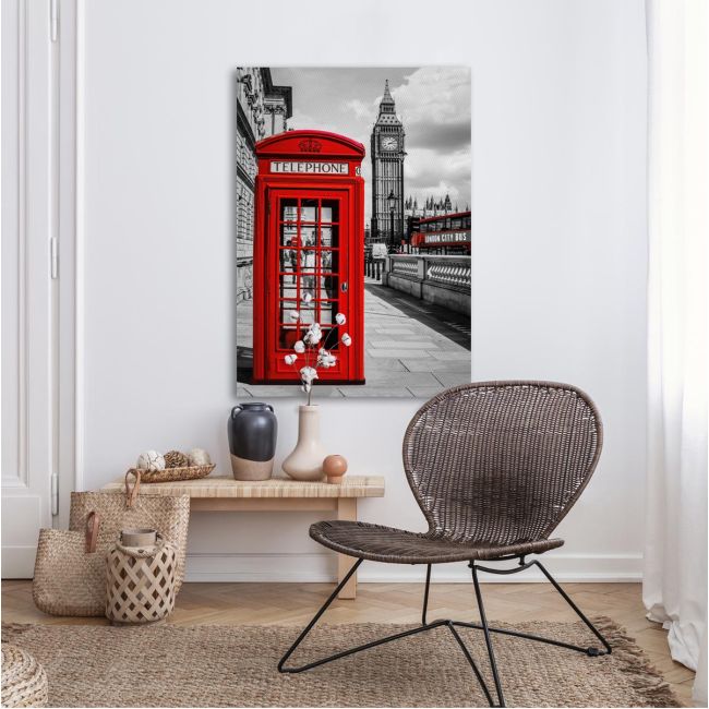 Canvas print London, Red London