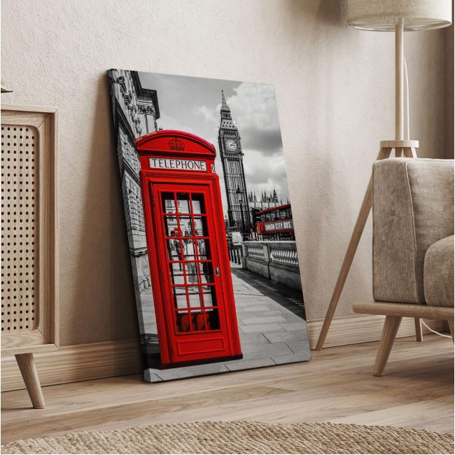 Canvas print London, Red London