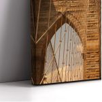 Πίνακας σε καμβά Νέα Υόρκη γέφυρα, Brooklyn Bridge close up