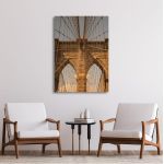 Πίνακας σε καμβά Νέα Υόρκη γέφυρα, Brooklyn Bridge close up