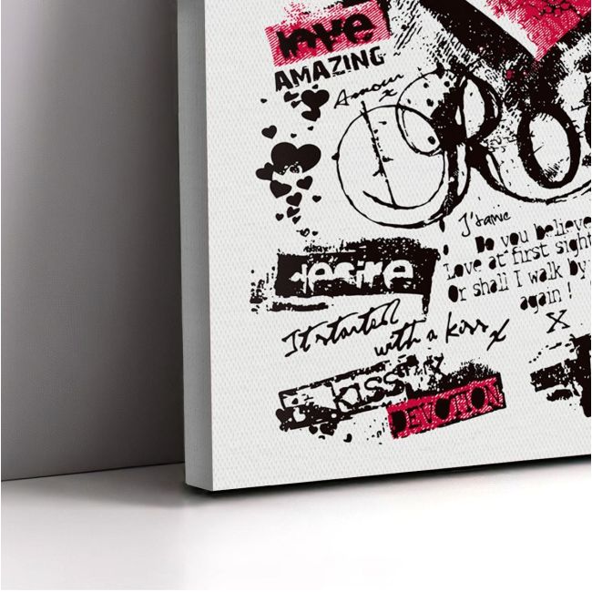Canvas print Love rocks