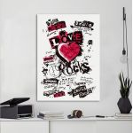 Canvas print Love rocks