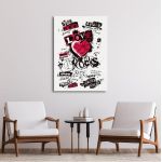 Canvas print Love rocks
