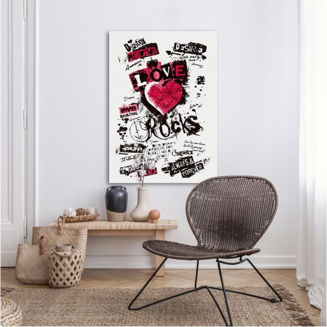 Canvas print Love rocks