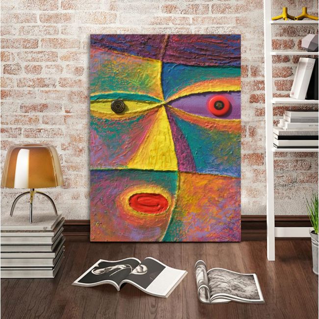 Πίνακας σε καμβά Face abstract