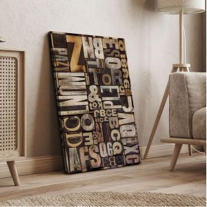 Πίνακας σε καμβά Wood type portrait