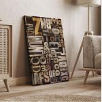 Canvas print Wood type portrait