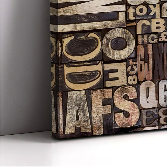 Πίνακας σε καμβά Wood type portrait