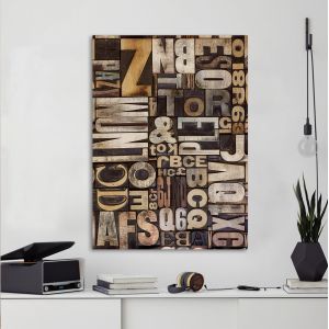 Canvas print Wood type portrait 2