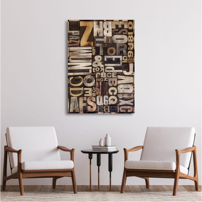 Canvas print Wood type portrait