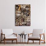 Canvas print Wood type portrait