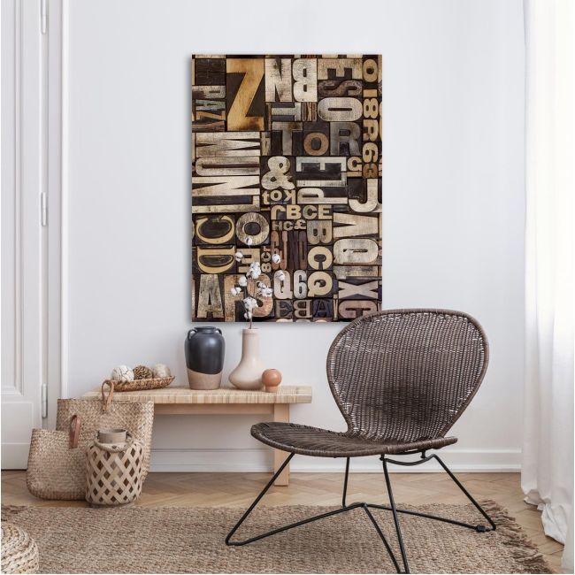 Canvas print Wood type portrait
