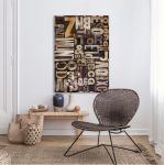 Canvas print Wood type portrait