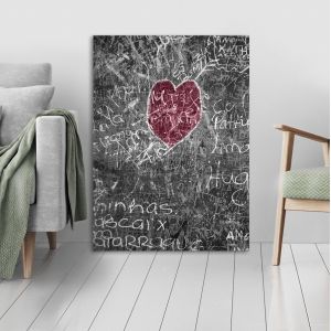 Canvas print Heart chalkboard