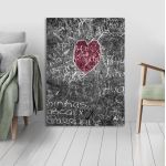Canvas print Heart chalkboard