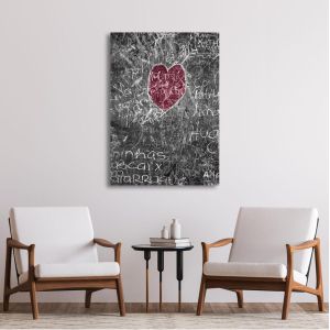 Canvas print Heart chalkboard 2