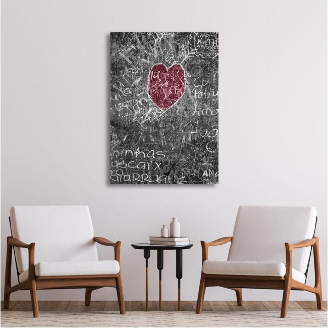 Canvas print Heart chalkboard