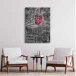 Canvas print Heart chalkboard