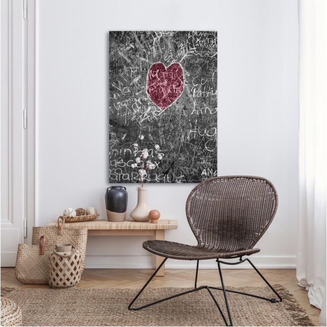 Canvas print Heart chalkboard