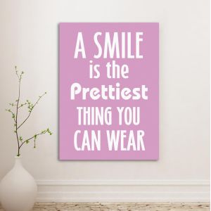 Canvas print A smile is...