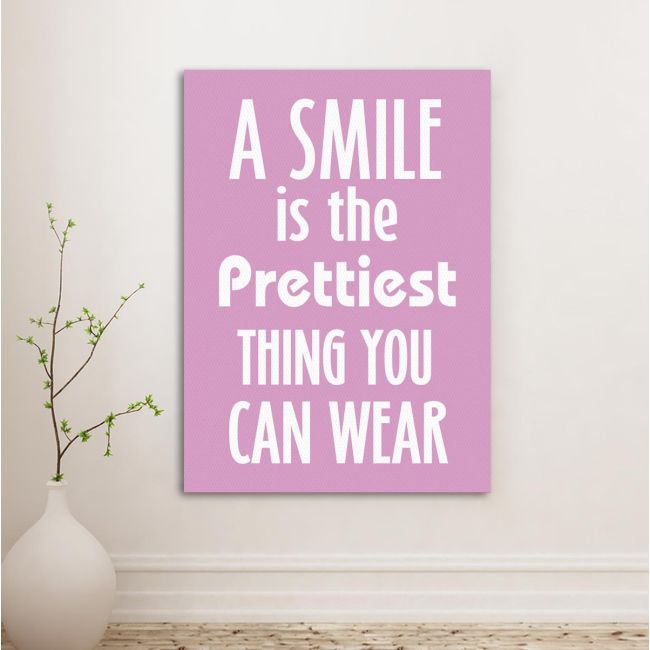 Canvas print A smile is...