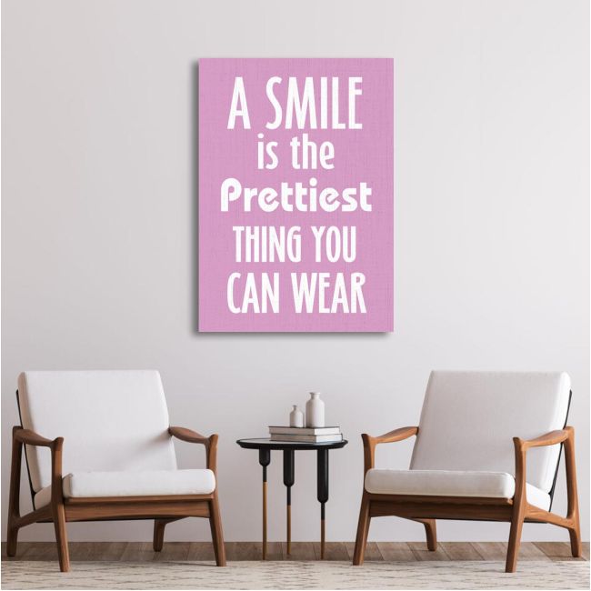 Πίνακας σε καμβά A smile is...