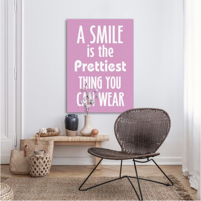Canvas print A smile is...