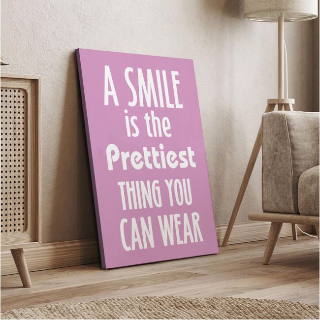 Πίνακας σε καμβά A smile is...