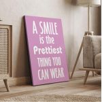 Canvas print A smile is...
