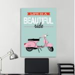 Πίνακας σε καμβά Life is a beautiful ride