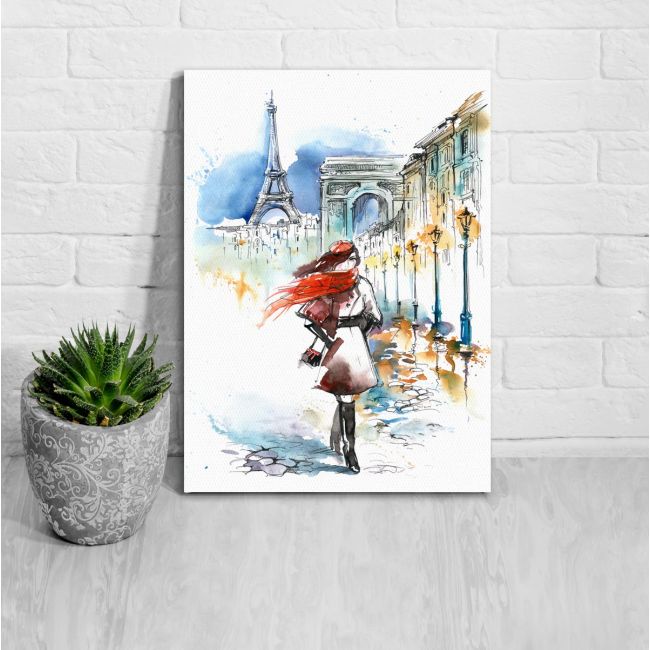 Πίνακας σε καμβά Παρίσι, Walking at Paris