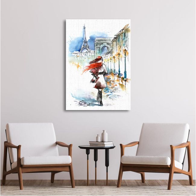 Πίνακας σε καμβά Παρίσι, Walking at Paris