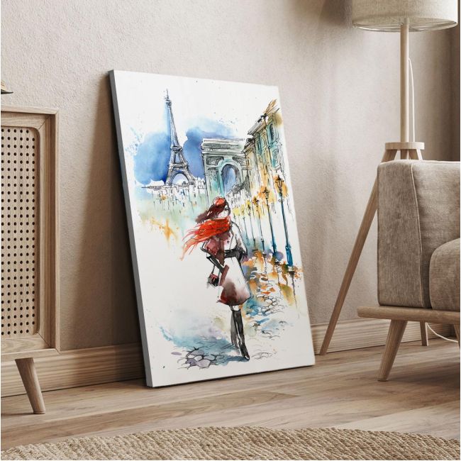 Canvas print Paris, Walking at Paris