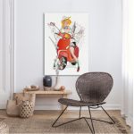 Canvas print Traveling on a scooter