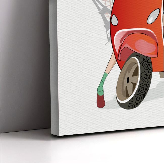 Πίνακας σε καμβά σκούτερ, Traveling on a scooter