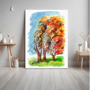 Canvas print Human trees