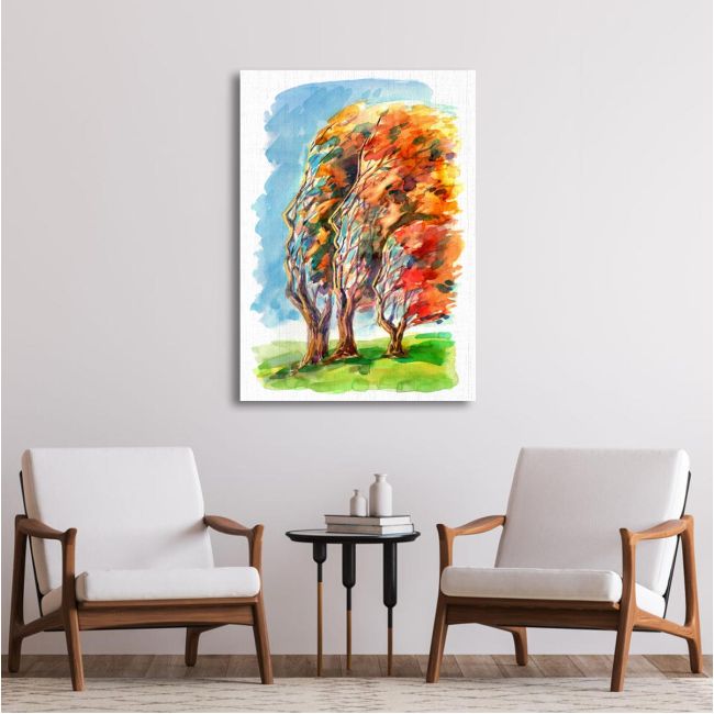 Canvas print Human trees