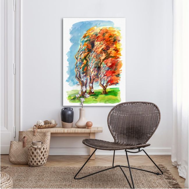 Canvas print Human trees