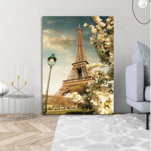 Πίνακας σε καμβά Παρίσι, Eiffel at spring