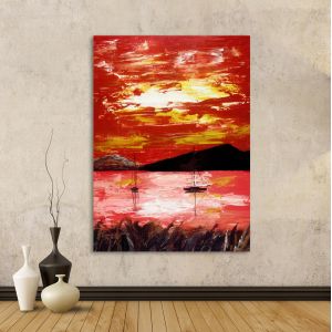 Canvas print Cloudy sunset
