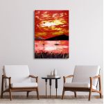 Canvas print Cloudy sunset