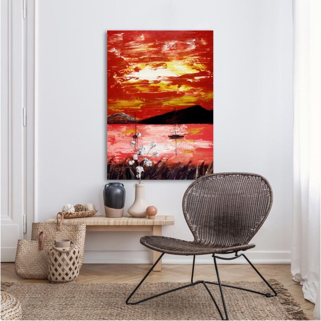 Canvas print Cloudy sunset