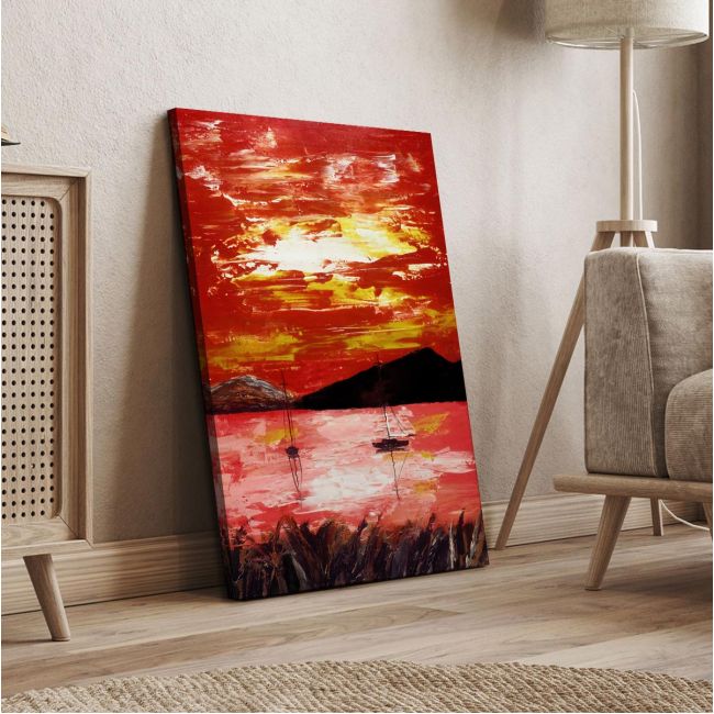 Canvas print Cloudy sunset